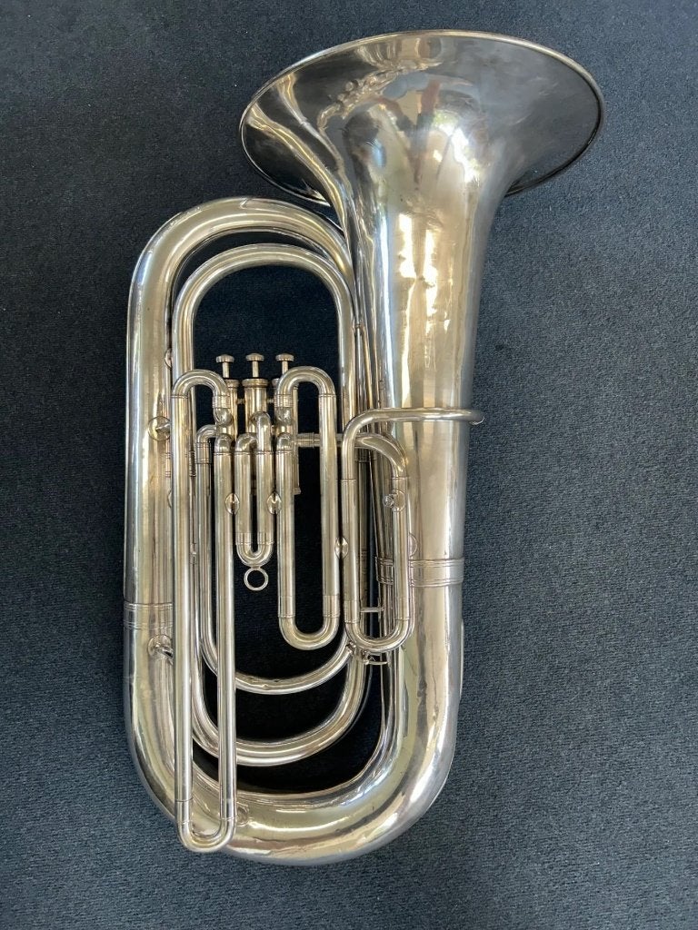 Manchester Brass Silver Plated BBb Tuba, Muziek en Instrumenten, Blaasinstrumenten | Tuba's, Ophalen, Gebruikt, Bes-tuba