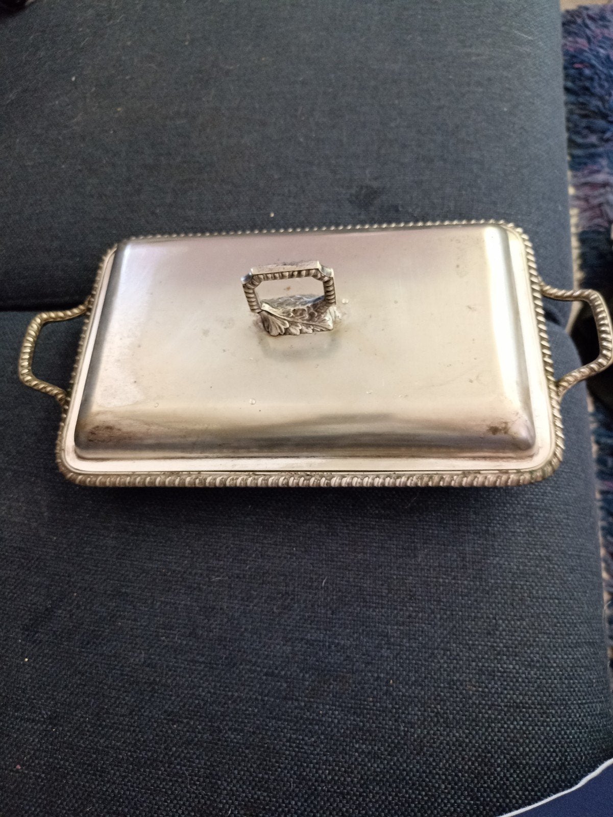verzilverd visbestek met serveerschaal en deksel, Antiek en Kunst, Ophalen