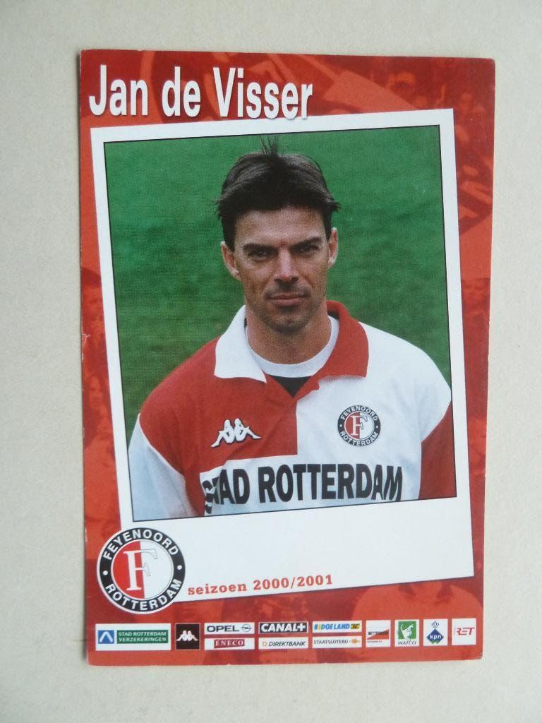 Spelerskaart. Jan.de.Visser. Feyenoord.  2000/2001, Ophalen of Verzenden, Zo goed als nieuw, Feyenoord, Spelerskaart