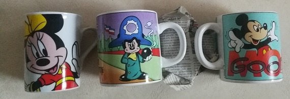 3 mokken Mickey Mouse, Verzamelen, Ophalen, Zo goed als nieuw
