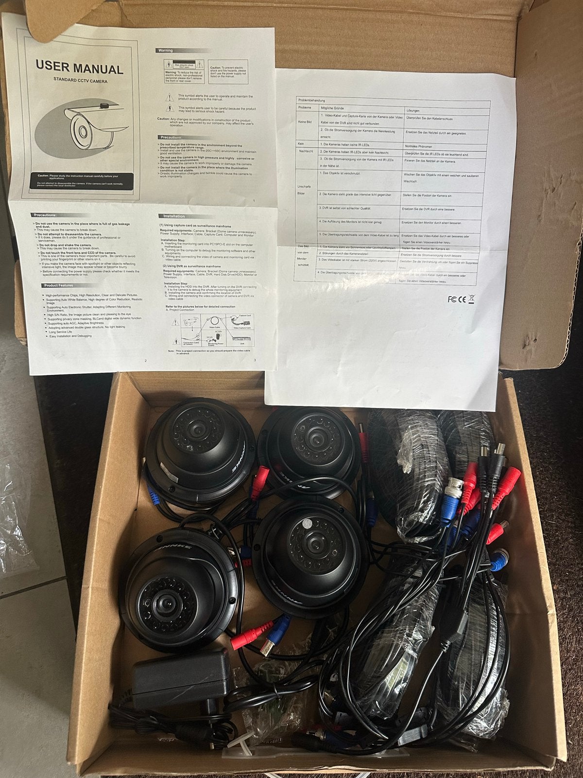 ANNKE Beveiligingscamerasysteem - 4 Dome Camera's, Ophalen of Verzenden, Nieuw, Buitencamera