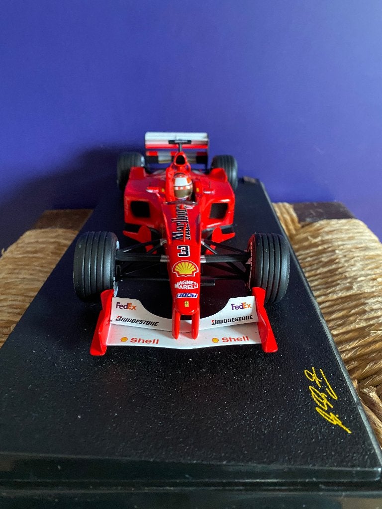 Hot Wheels 1:18 Ferrari F1-2000 Schumacher #3 - met doos, Ophalen, Zo goed als nieuw, Auto, Hot Wheels