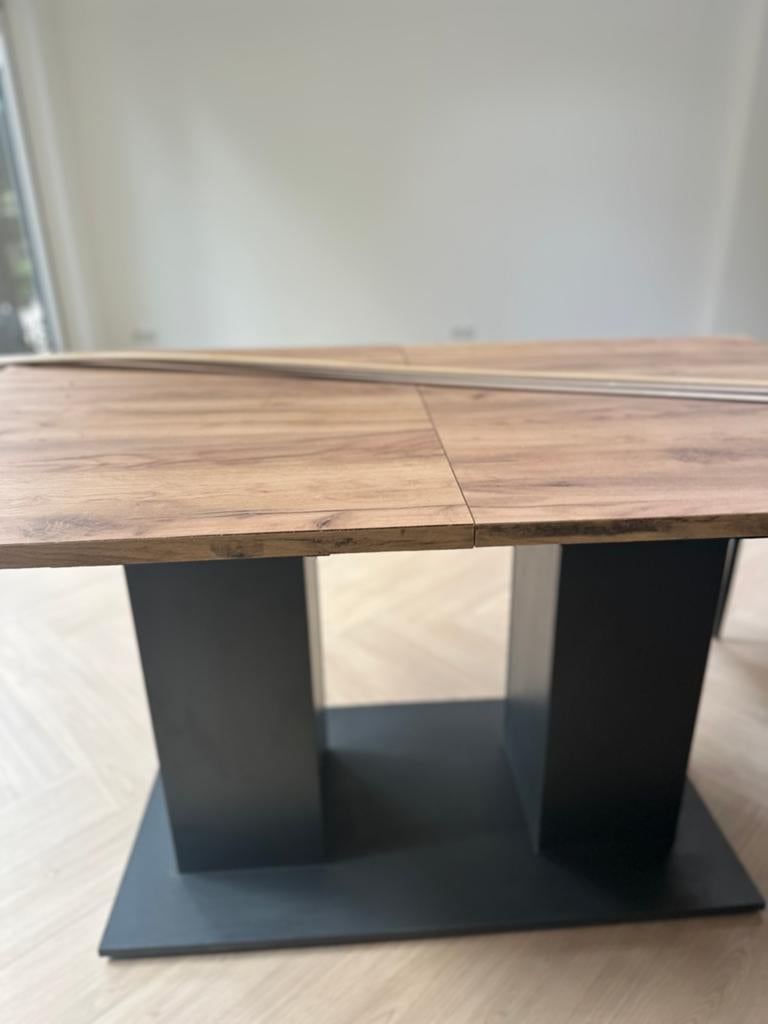 Eettafel "Dix" Antraciet, 140x90cm, uitschuifbaar, Ophalen, Zo goed als nieuw