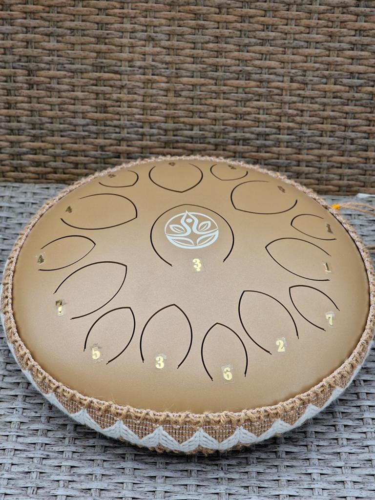 Tongue drum 36cm goud, Muziek en Instrumenten, Percussie, Ophalen of Verzenden, Nieuw, Melodische percussie