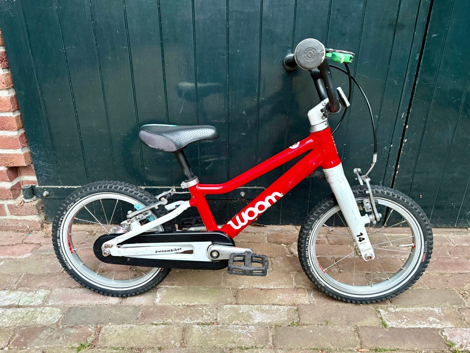 Woom 2 kinderfiets (14 inch), Ophalen, Zo goed als nieuw, Velgrem, Minder dan 16 inch
