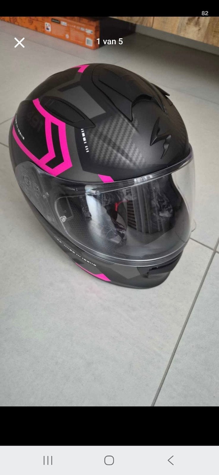 Scorpion EXO-491 SPIN Integraalhelm - Zwart/Roze, Maat XXS, Dames, XXS, Nieuw zonder kaartje, Integraalhelm
