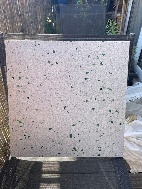 Klein restantje Terazzo tegels/ italiaans natuursteen 40x40, Ophalen, 40 tot 60 cm, Nieuw, Minder dan 5 m²