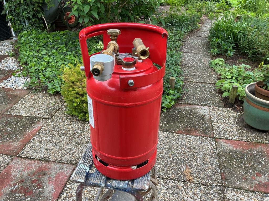 Lpg tank met Drehmeister filter, Ophalen, Zo goed als nieuw