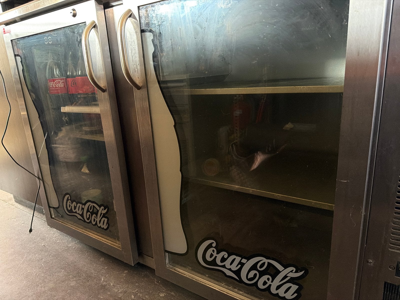 Coca Cola Koelkast Gamko Dubbele Deur - Werkend, Witgoed en Apparatuur, Koelkasten en IJskasten, Gebruikt, Zonder vriesvak, 200 liter of meer