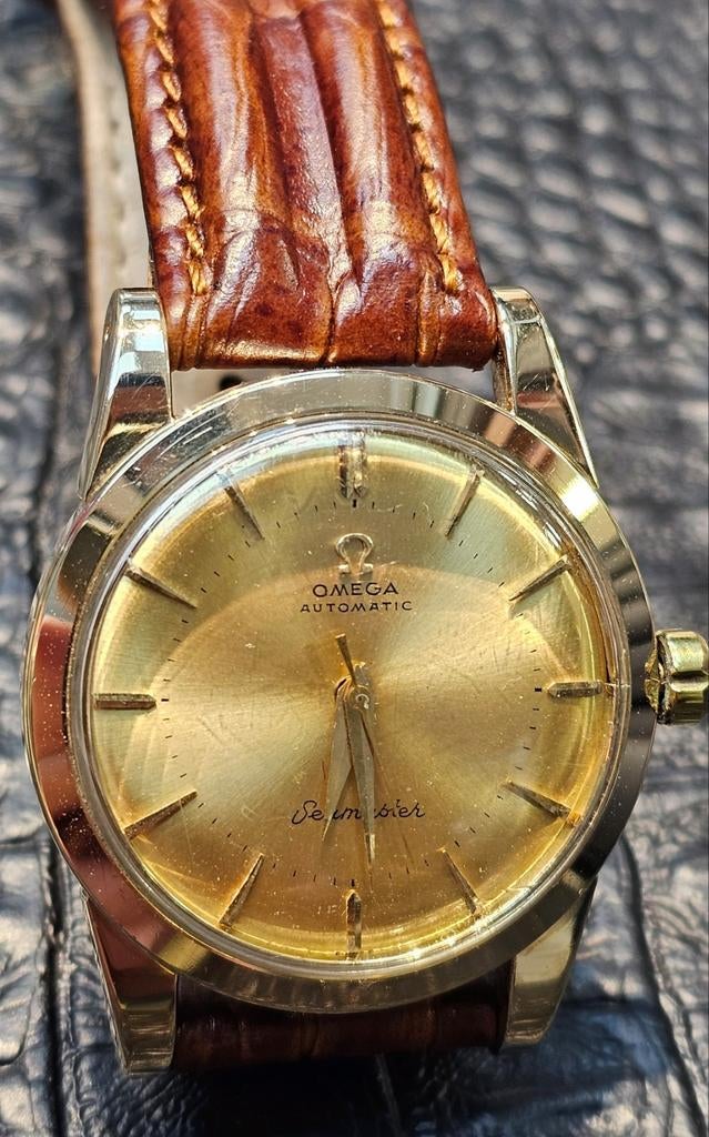 Omega Seamaster 14k goud 33mm, Ophalen of Verzenden, Goud, Omega