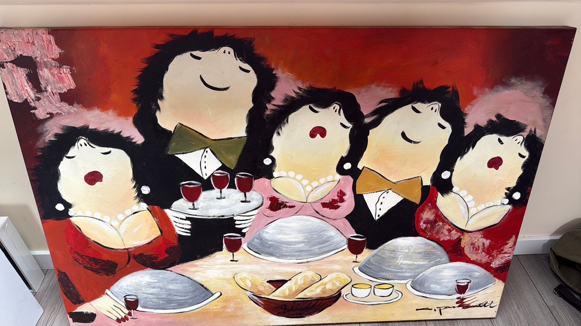 Schilderij Dikke Dames, Ophalen