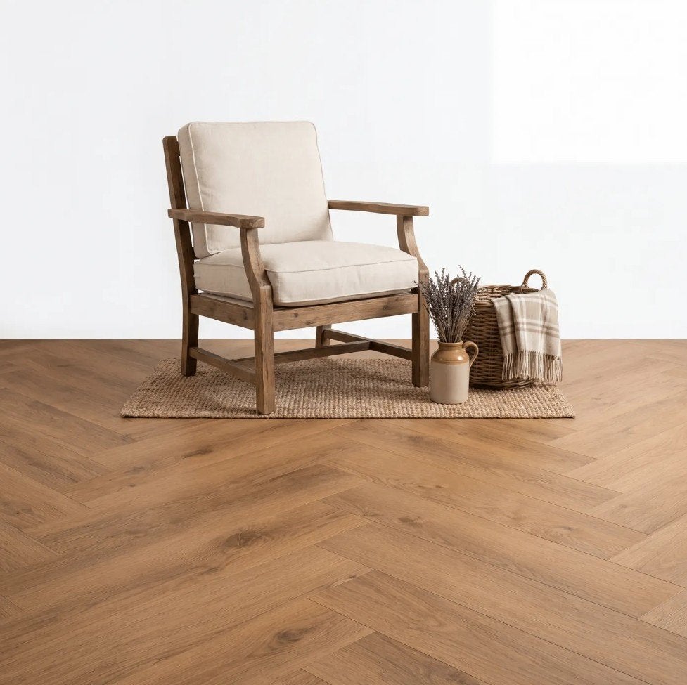 PVC klik visgraat Yarenza Essence natural oak ultramat 192m2, Ophalen, 75 m² of meer, Overige typen, Nieuw