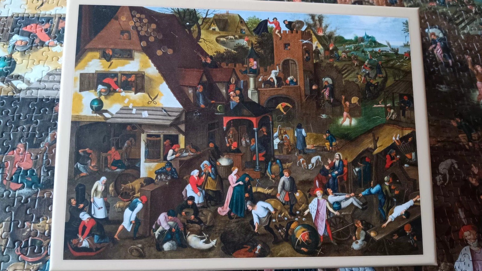 Puzzel Breugel spreekwoorden 1000 stukjes.
Nog mooi en compl, Ophalen of Verzenden, Zo goed als nieuw