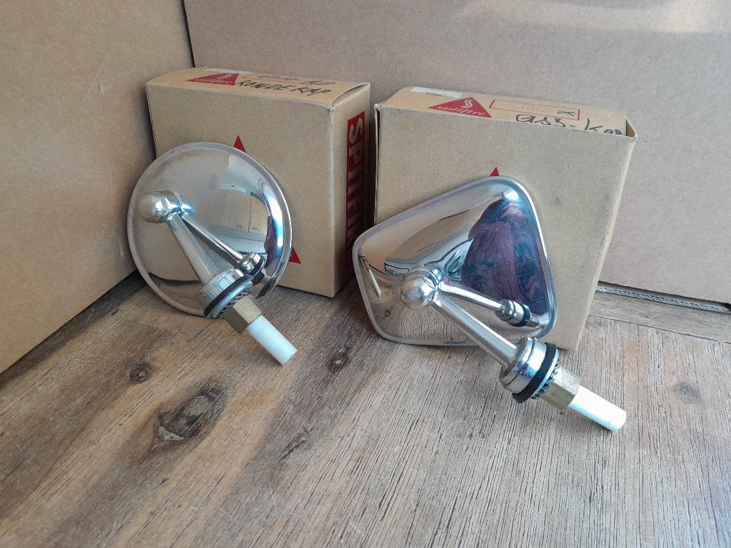 NOS - Chromen Spatscherm Spiegel - 2 modellen, Auto-onderdelen, Ophalen of Verzenden, Nieuw, Overige automerken
