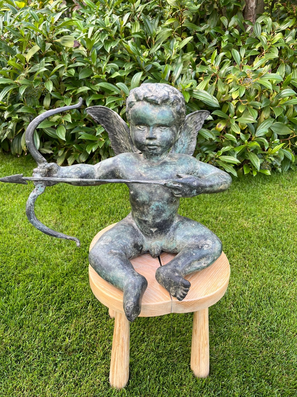 Bronzen Cupido bescherm engel, Antiek en Kunst, Ophalen of Verzenden, Brons
