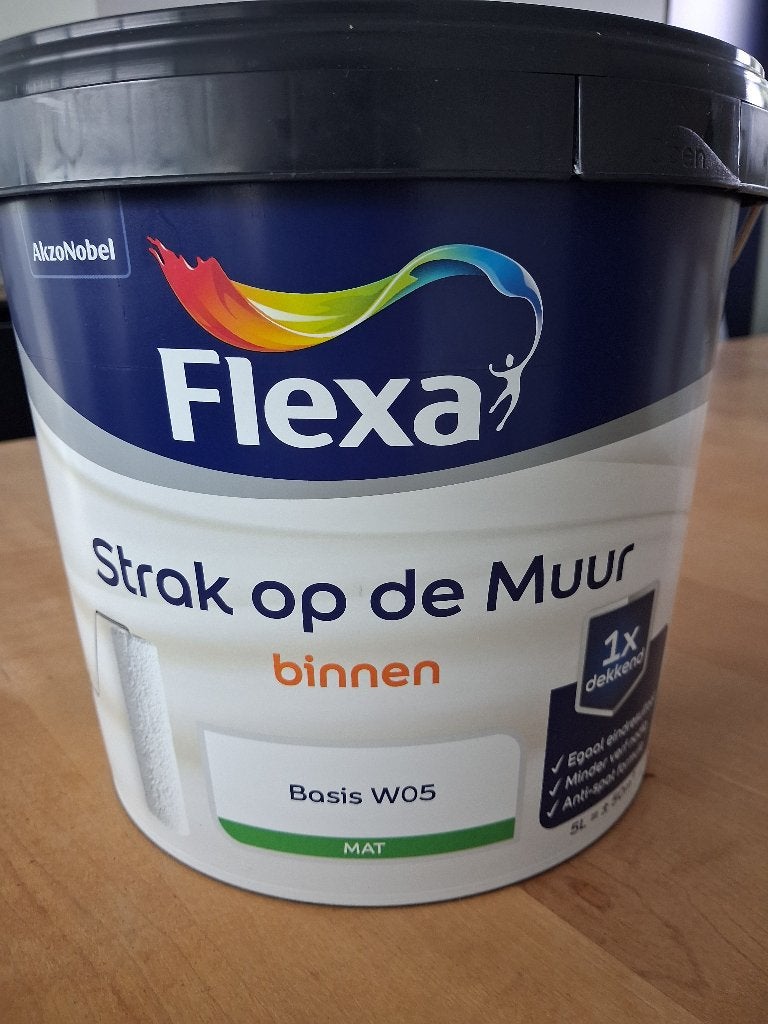 Flexa muurverf baked biscuit 4,7 lt, 5 tot 10 liter, Ophalen, Nieuw, Verf
