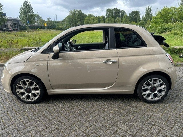 Fiat 500 Twinair Turbo 80pk 2014 Cabrio, 31 €/maand, Bruin, Overige kleuren, Handgeschakeld