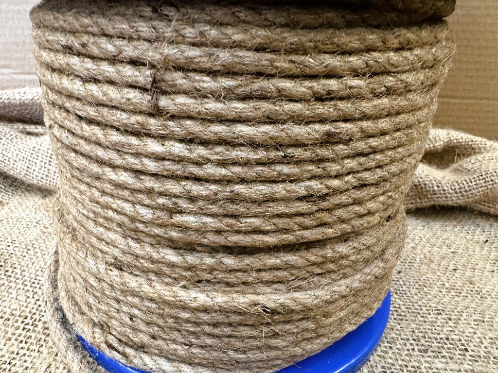 TOUW JUTE 12mm haspels a 100mtr 3-strengs, Ophalen, Nieuw, Lijn of Blok