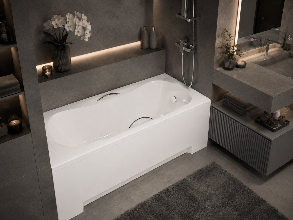 LIGBAD 160x70 cm incl poten, Ophalen, Nieuw, Wit