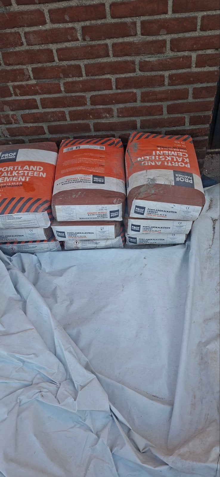 Prof Partner Portland Kalksteencement 25 KG, Ophalen of Verzenden, Nieuw