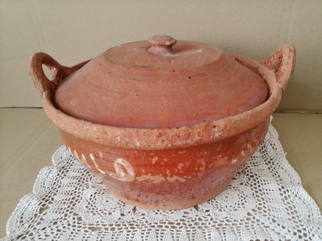 Vintage terracotta schaal notenschaal Marokkaanse kookpot ?, Ophalen of Verzenden