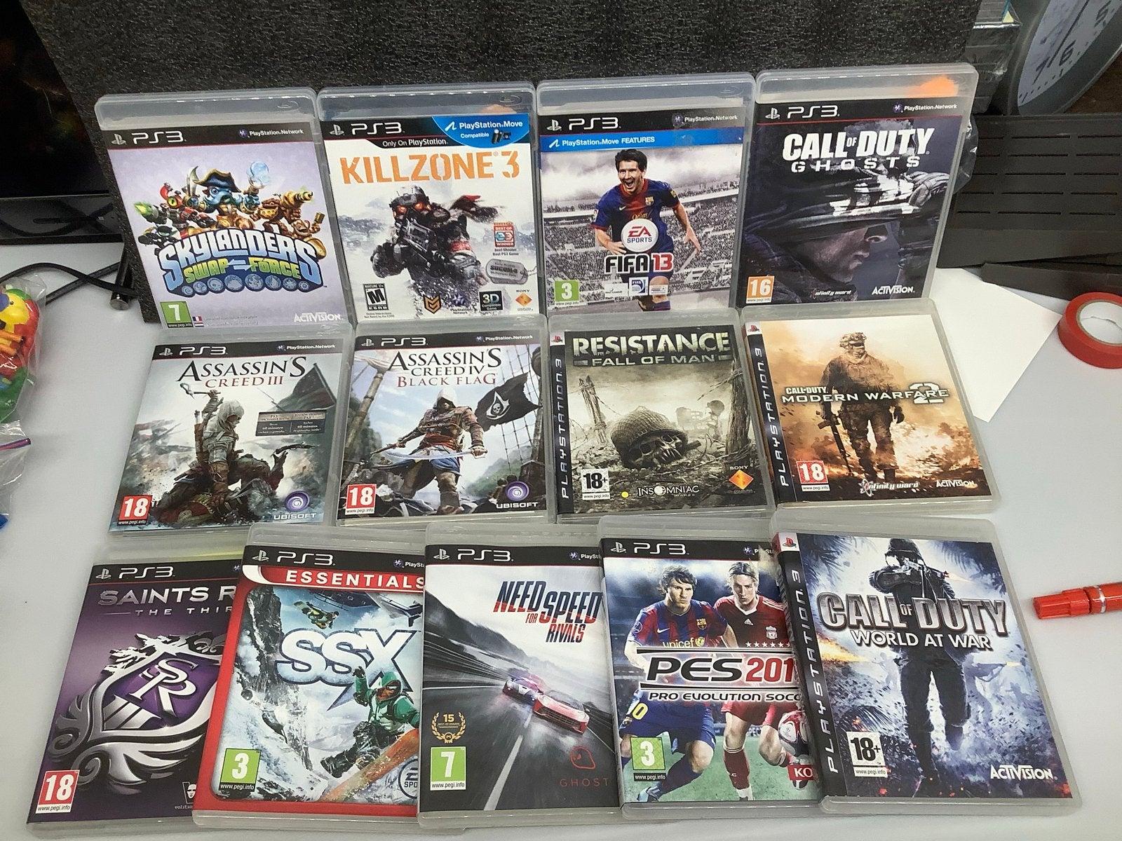 12 PlayStation 3 spellen. Alles = €20,00, Online, Gebruikt, Vanaf 18 jaar, Overige genres