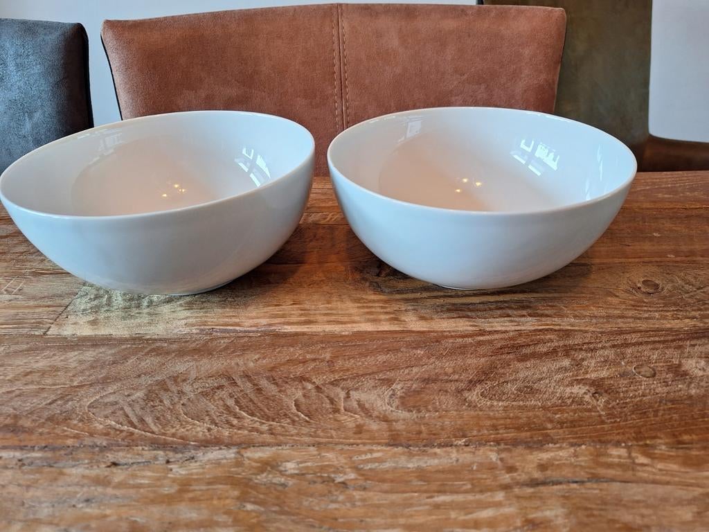 2x IKEA 365+ Schalen - Wit Porselein - Zo goed als nieuw, Porselein of Keramiek, Schaal, Rond, Ophalen of Verzenden
