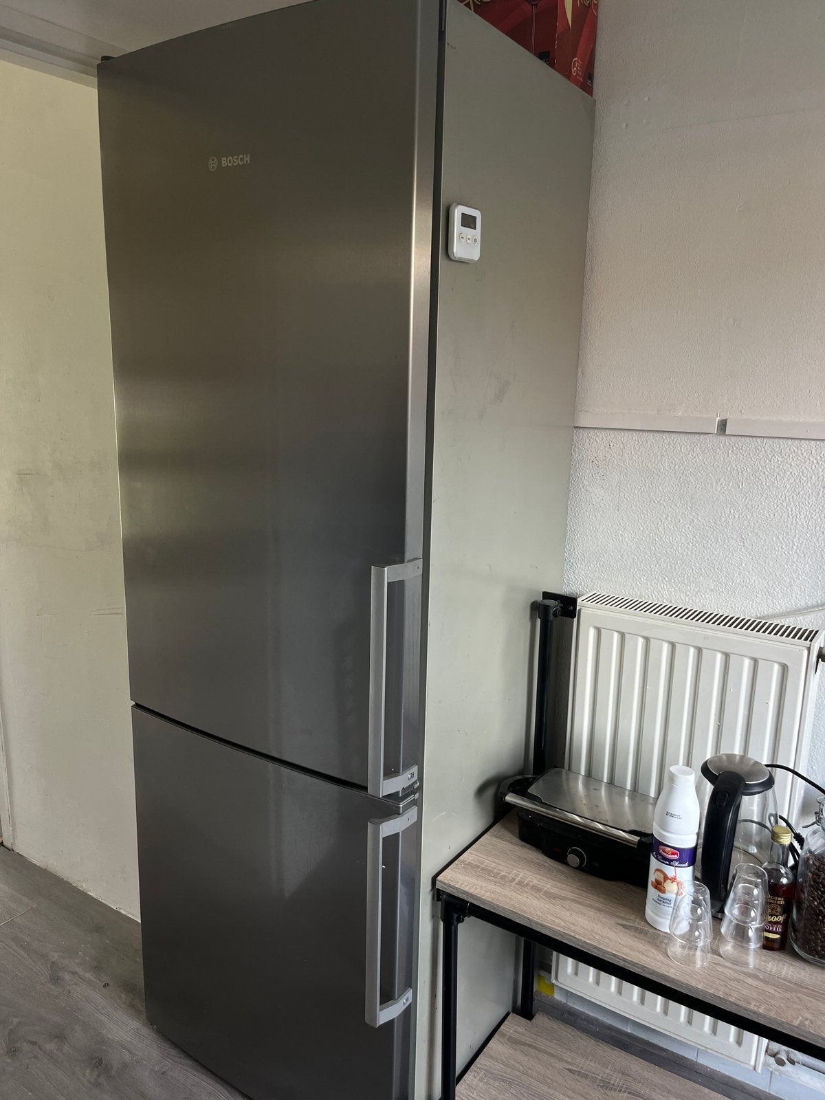 Bosch Koel-vriescombinatie - RVS look - Goede staat, Ophalen, Gebruikt, 200 liter of meer, 60 cm of meer