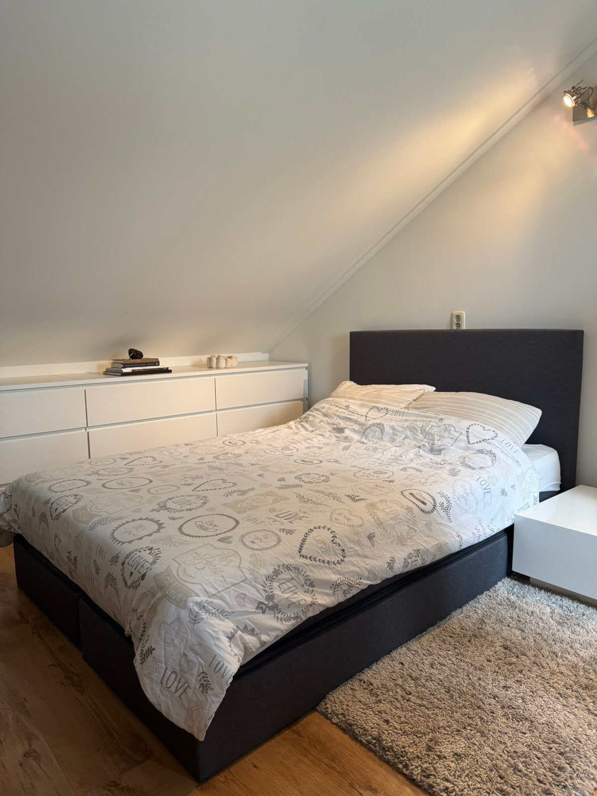 Boxcombinatie bed 140x200, Ophalen, Zo goed als nieuw, Tweepersoons