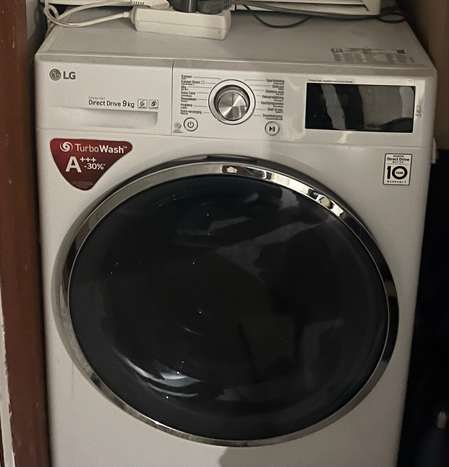 LG Direct Drive 9kg TurboWash Wasmachine A+++, 8 tot 10 kg, Ophalen, Gebruikt, 85 tot 90 cm