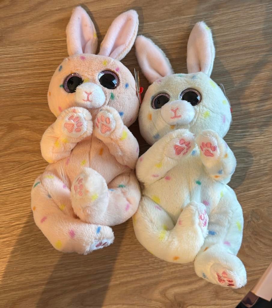 TY knuffel plush konijn, Ophalen of Verzenden, Zo goed als nieuw, Konijn