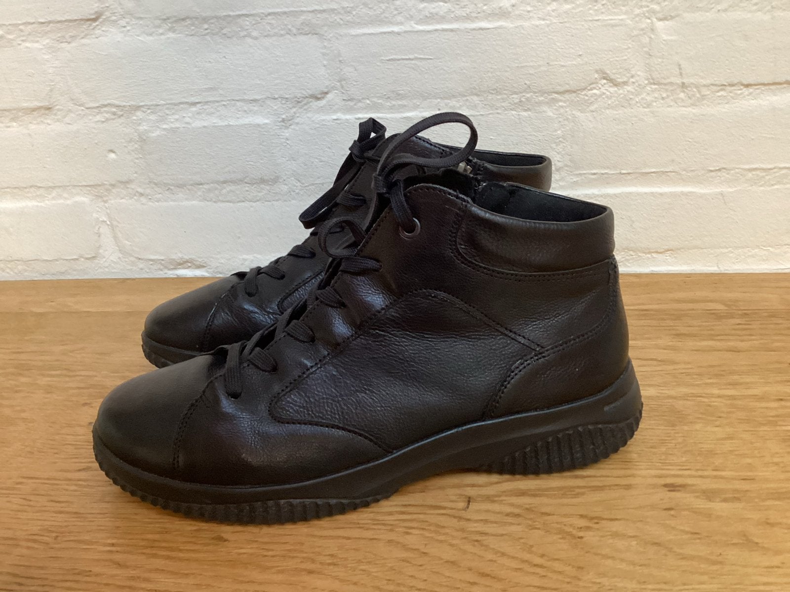 Hartjes  veterschoenen /enkellaarsjes maat 6,5G (39,5), Zwart, Lage of Enkellaarzen, Ophalen of Verzenden, Gedragen