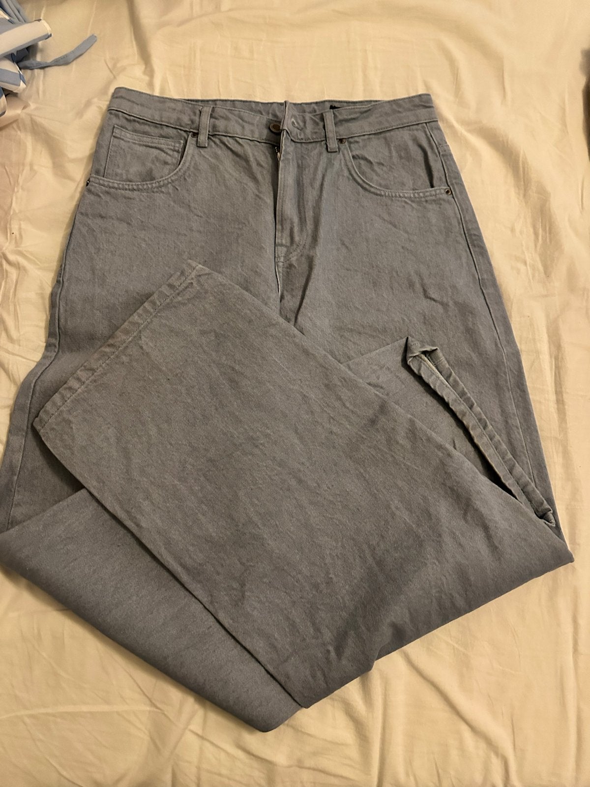 Zara Wide Leg Jeans - blauw, Maat 38/40 (M), Ophalen of Verzenden, Zo goed als nieuw, Grijs