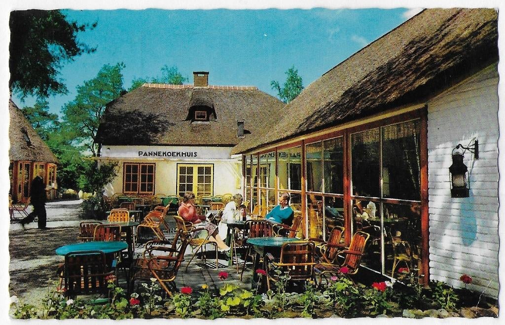 Lunteren Pannekoekenhuis Oude gelopen Ansichtkaart ( B3136 ), Ophalen of Verzenden, 1960 tot 1980, Gelopen, Gelderland