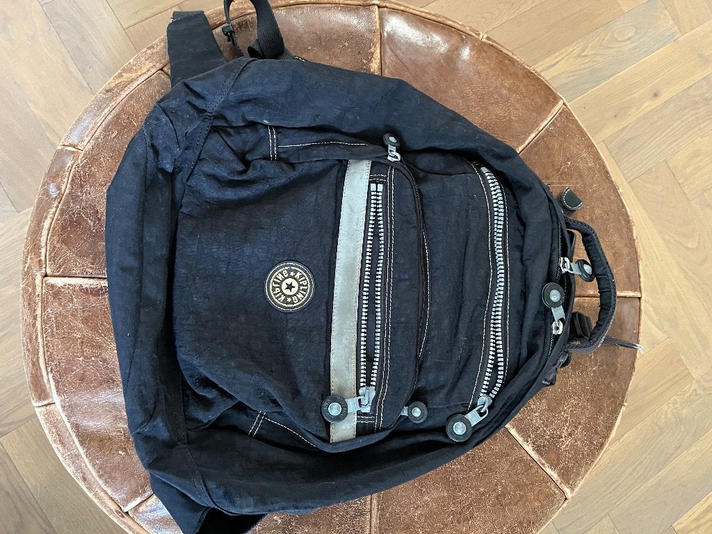Rugzak kipling zwarte rugtas, 40 cm of meer, Gebruikt, Kipling, Ophalen of Verzenden