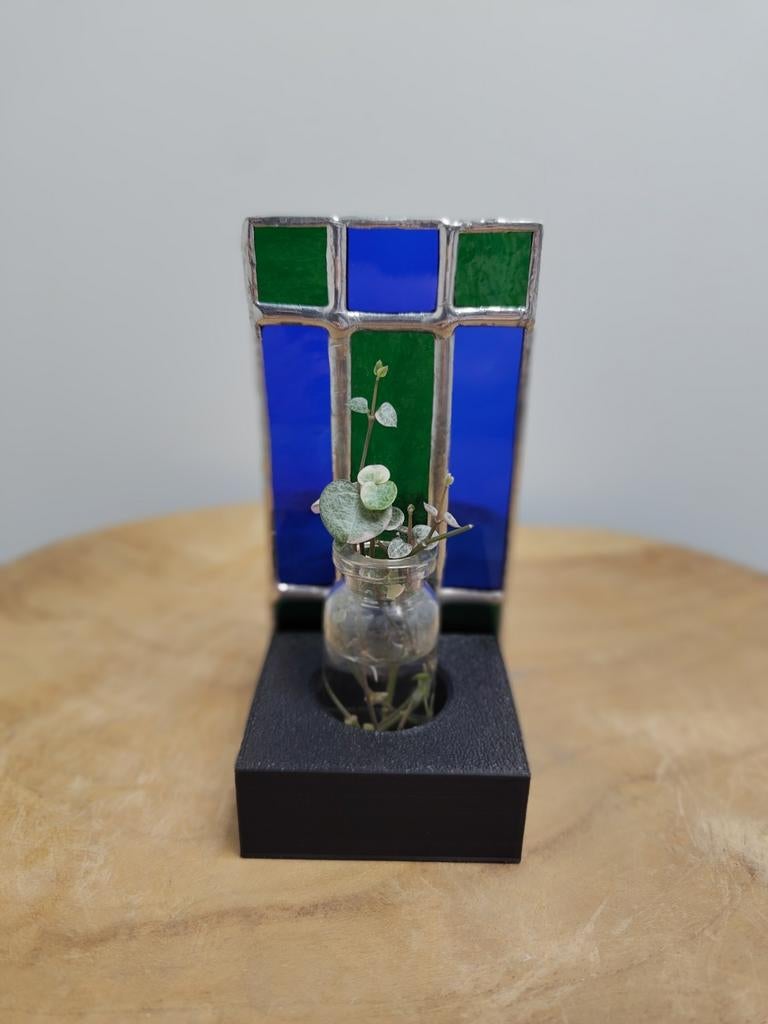Handgemaakt glas-in-lood stekstation/propagation station, Ophalen of Verzenden, Nieuw