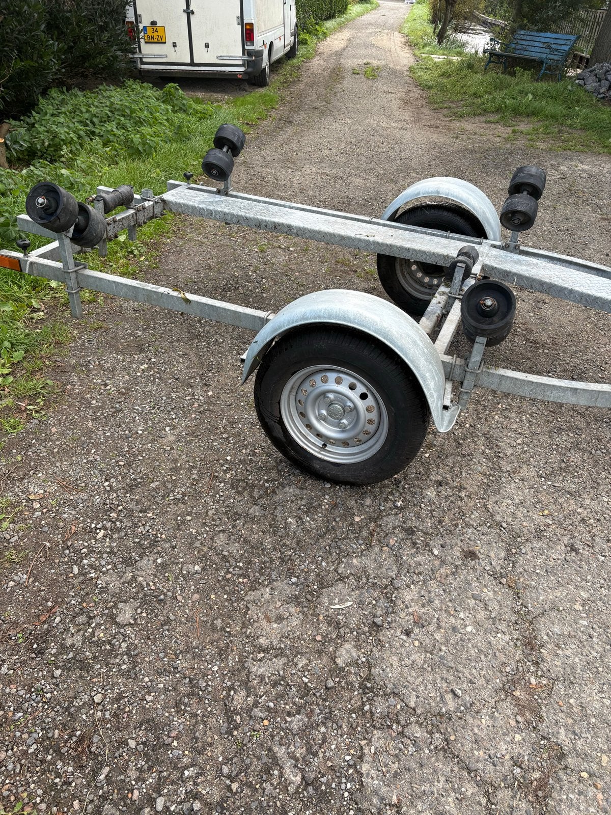 Nette kanteltrailer voor boten tot 5 meter, Watersport en Boten, Minder dan 1500 kg, Gebruikt, Minder dan 6 meter, Ophalen of Verzenden