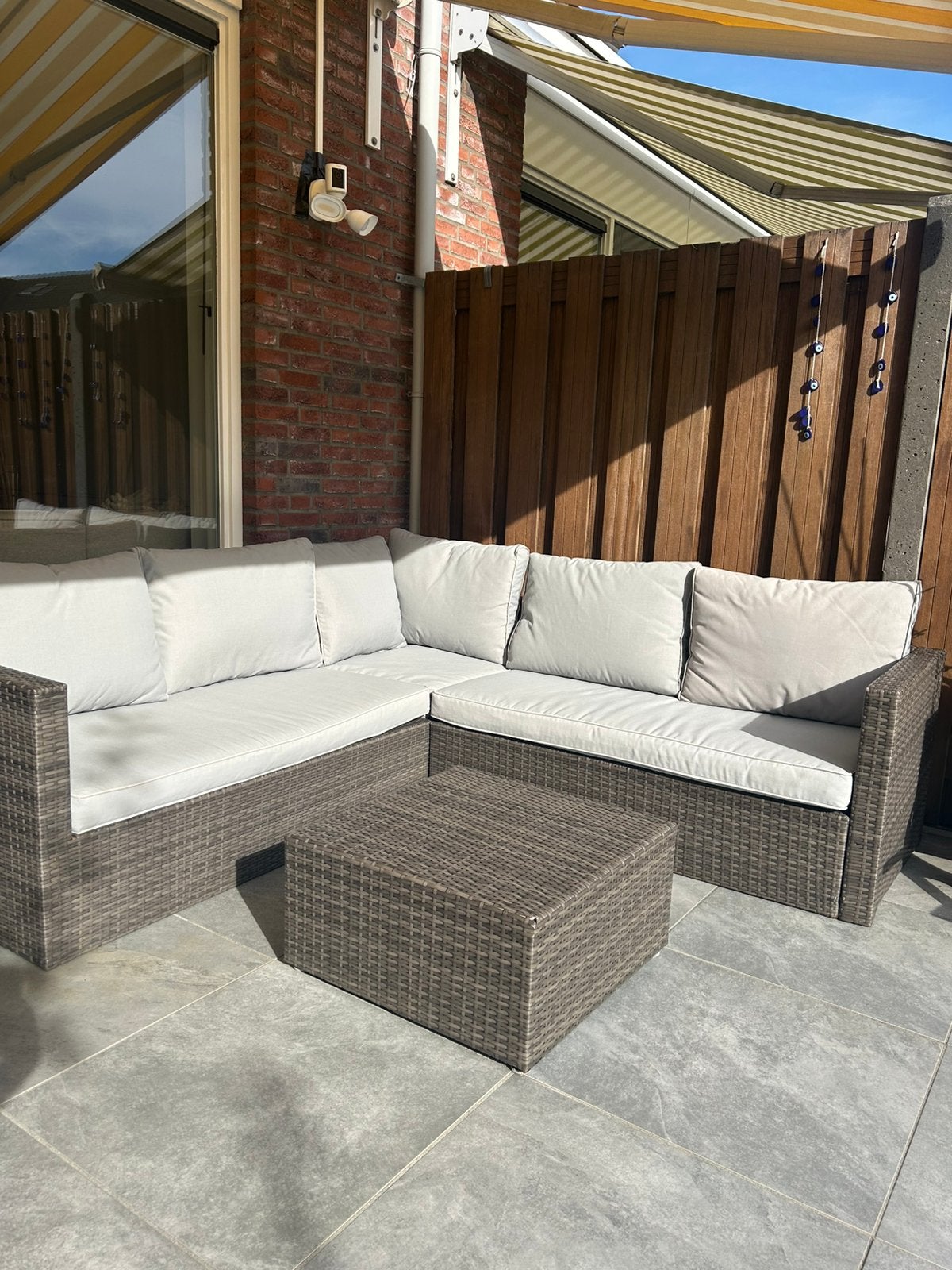 Loungeset, Tuin en Terras, Ophalen, 5 zitplaatsen, Rotan, Bank