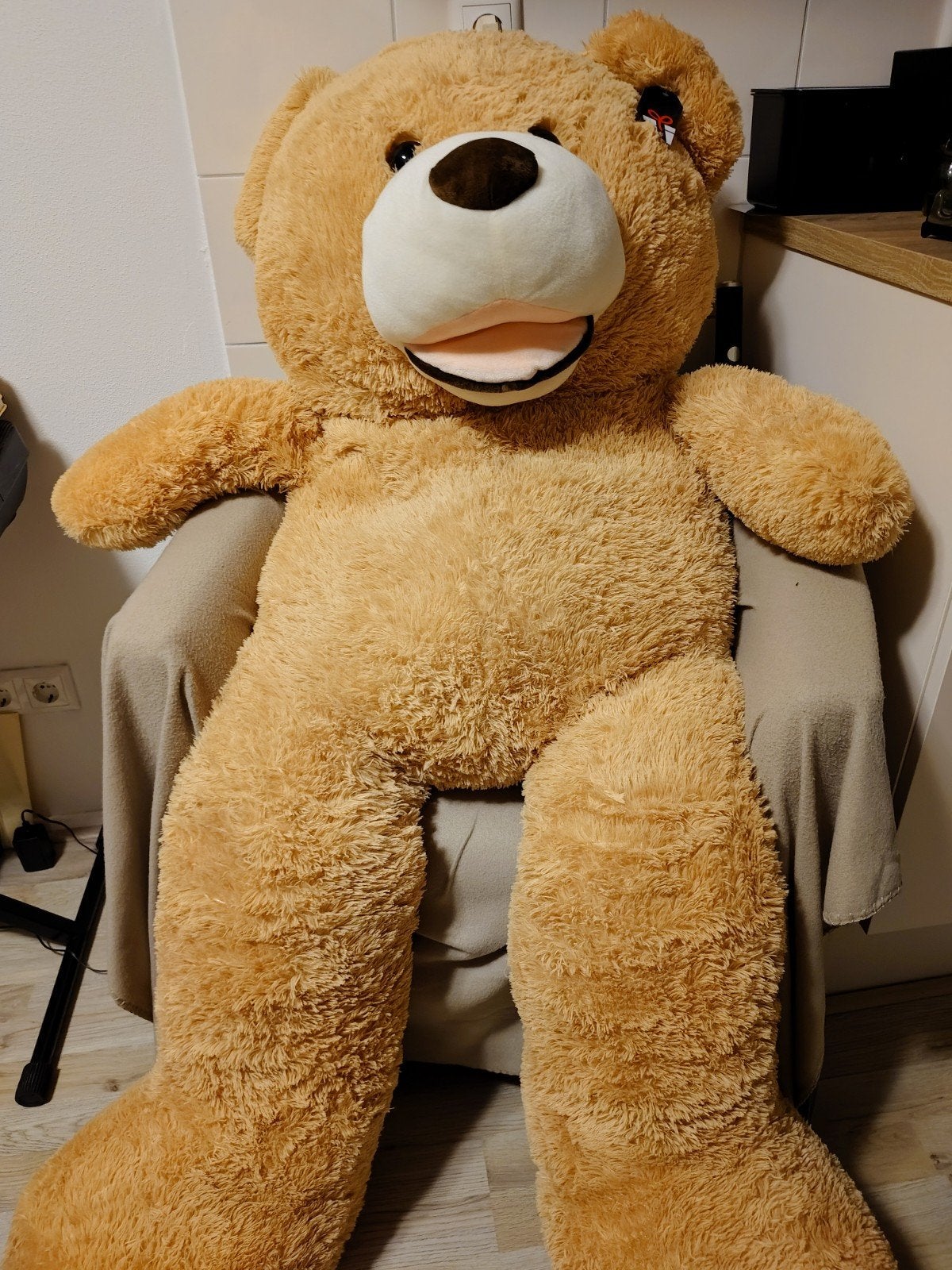 Grote Teddybeer XXL - 160 cm - Zo goed als nieuw, Ophalen, Overige merken, Overige karakters, Beer