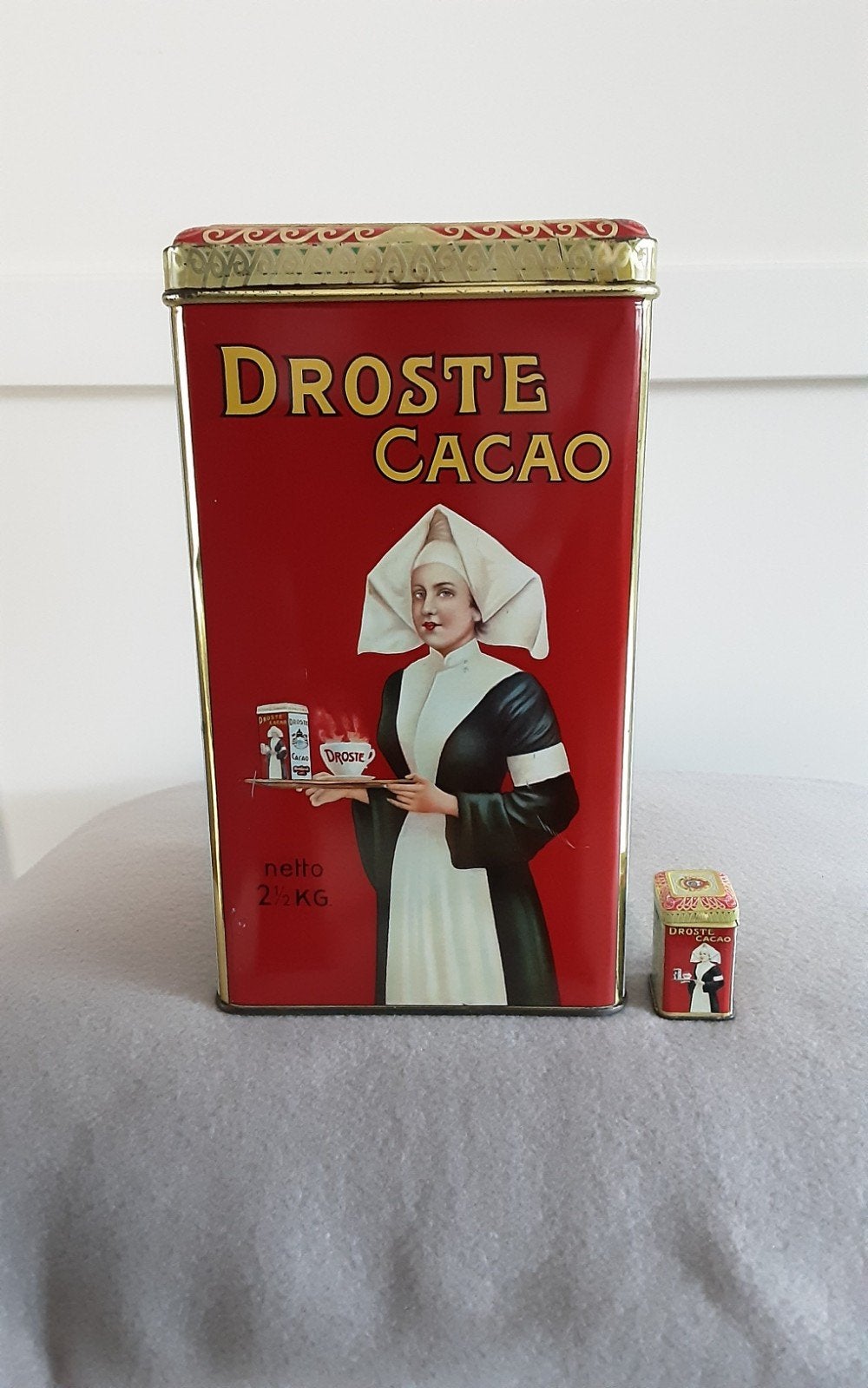 DROSTE CACAO , HAARLEM.  2.5 Kg Blik, Ophalen of Verzenden, Gebruikt, Overige, Droste