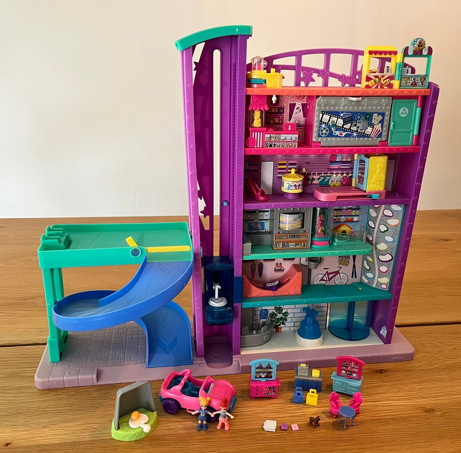 Polly Pocket winkelcentrum, compleet, Ophalen of Verzenden, Zo goed als nieuw, Poppenhuis