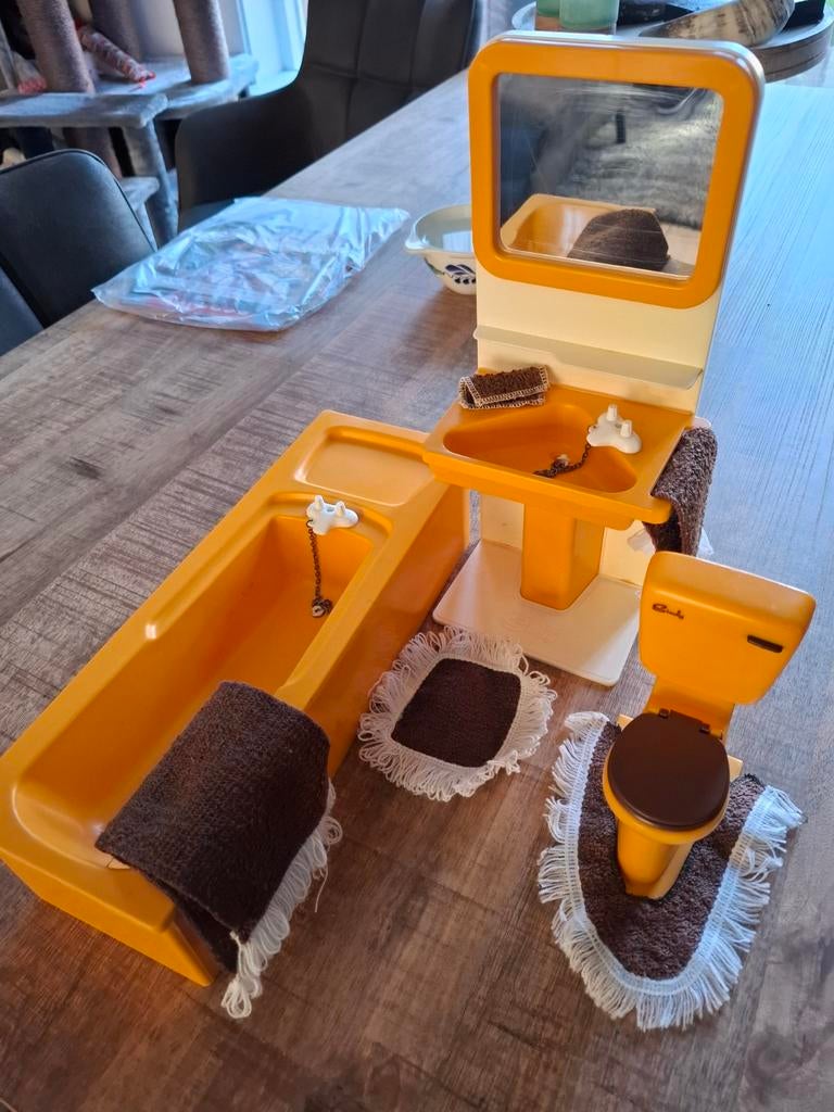Vintage Sindy badkamerset - compleet en in goede staat, Ophalen of Verzenden, Gebruikt