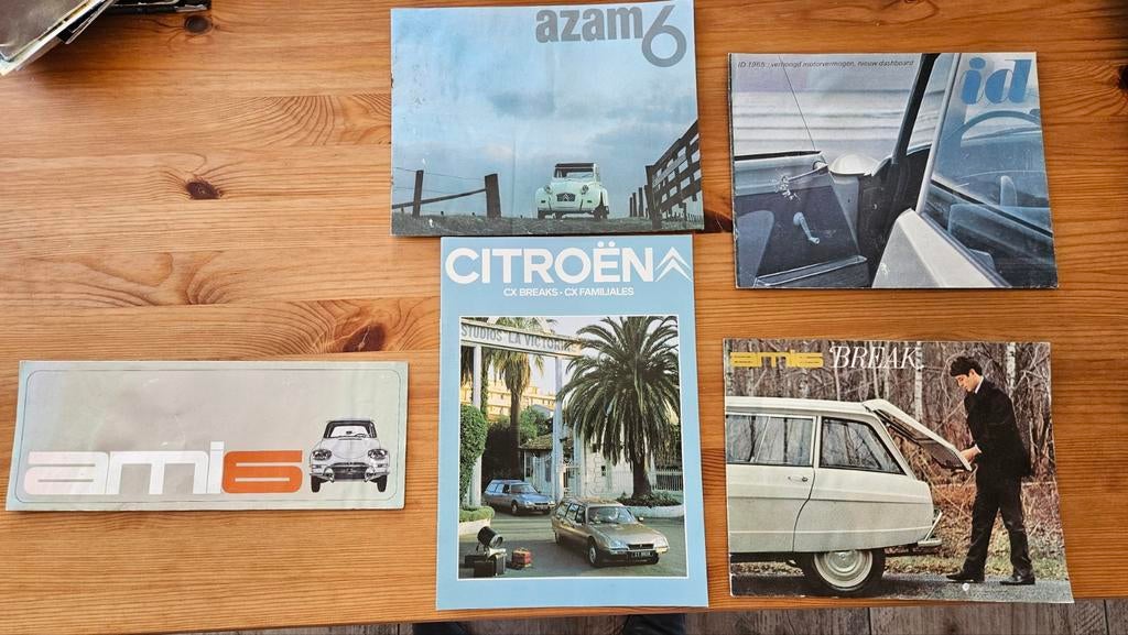 4 Citroën folders ID, Ami, Azam en CX break, Ophalen of Verzenden, Gelezen, Citroën