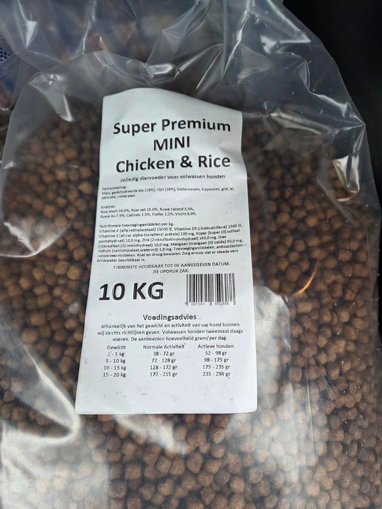 Mini hondenbrokken van Petfood. Kip met rijst, 10 kg, Dieren en Toebehoren, Ophalen of Verzenden, Hond