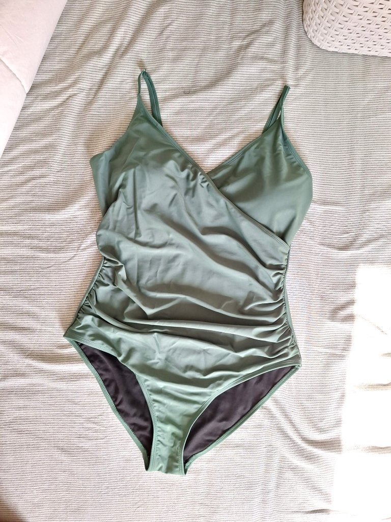 Zwangerschapsbadpak Prénatal S, Kleding | Dames, Ophalen, Zo goed als nieuw, Groen, Lingerie of Zwemkleding