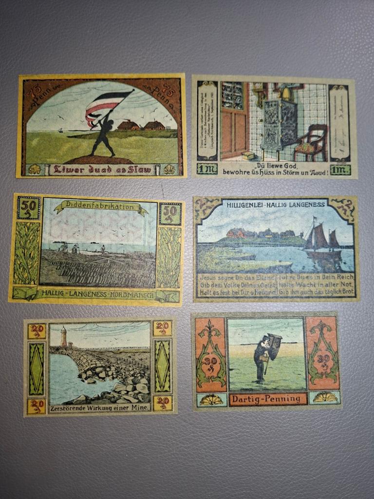 Duits Notgeld Hallig Langeness-Nordmarsch Noodgeld, Ophalen of Verzenden, Duitsland