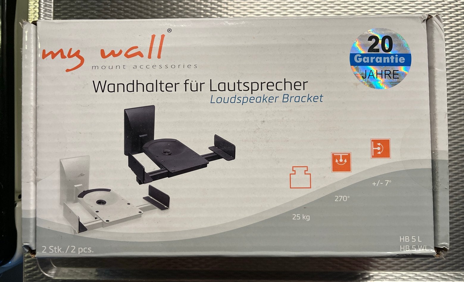My Wall Wandhouder voor Luidsprekers (2 stuks), Audio, Tv en Foto, Luidsprekers, Overige merken, Nieuw, Ophalen of Verzenden, Minder dan 60 watt