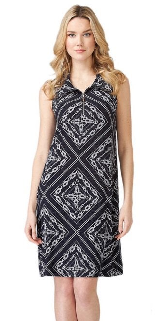Joseph Ribkoff prachtig blauw/witte losse jurk mt 50, Kleding | Dames, Grote Maten, Overige kleuren, Verzenden, ., Jurk