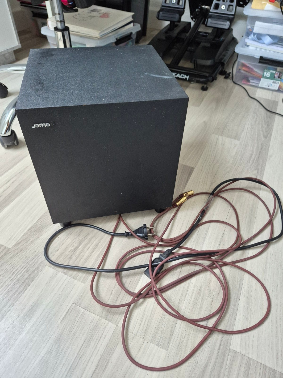 Jamo SUB 200 Subwoofer, 150 watt of meer, Gebruikt, Inclusief kabels, Subwoofer