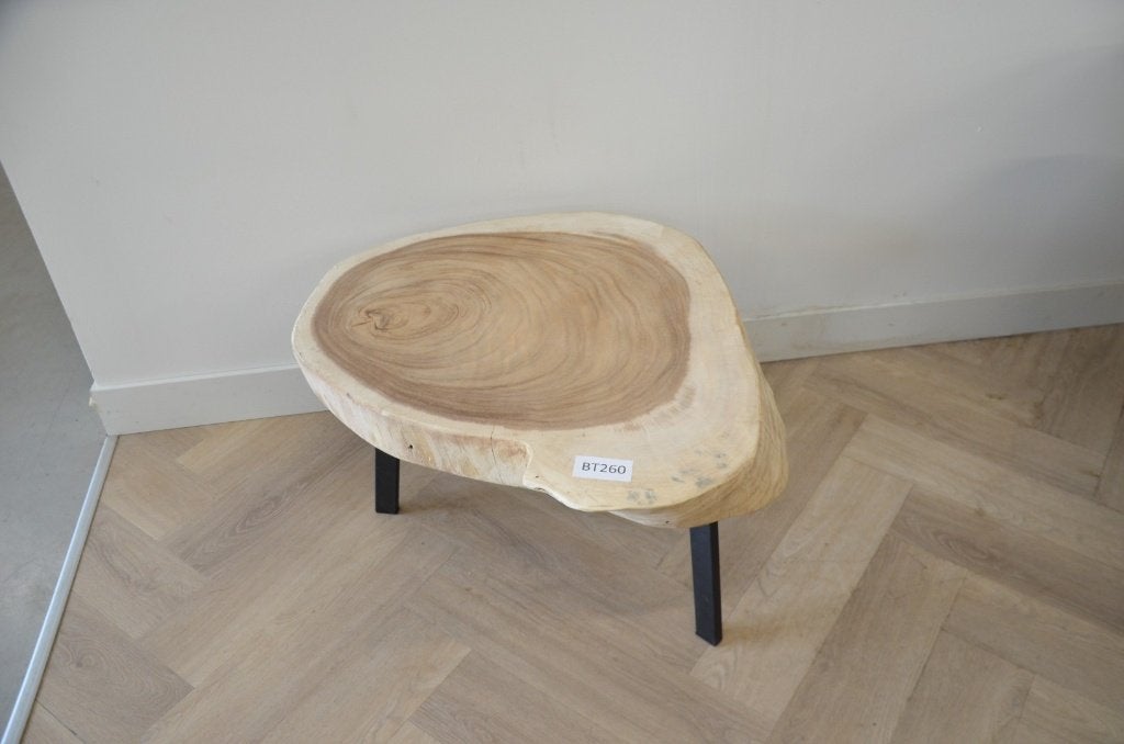 Ronde suar salontafel 66-77 cm BT260, Overige houtsoorten, 50 tot 100 cm, Rond, Nieuw